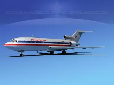 Boeing 727-100 American Airlines 3 3D model