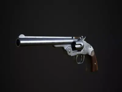 Cowboy Revolver Free low-poly 3D model