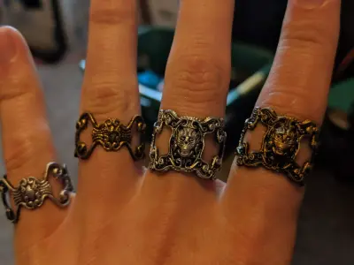 ornate skull ring 3D print model