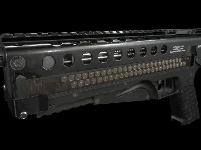 KelTec P50 Modern Gun Low-poly 3D model