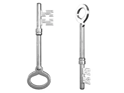 Old Key PBR 04 Low-poly 3D model