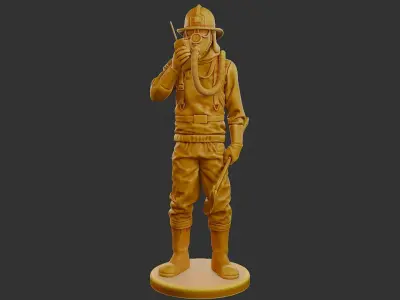 Czechoslovakian firefighter 90s 008 3D print model