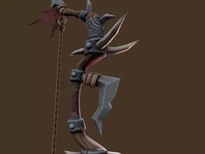 Fantasy Bow Game Ready Low Poly Asset Low-poly 3D model