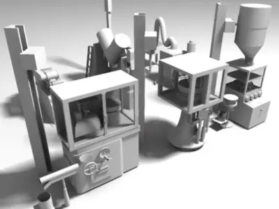Pharmaceutical machinery 3D model