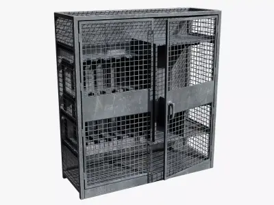 Large Military Storage Locker - Game Ready PBR Low-poly 3D model