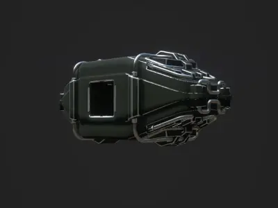 Scifi hard surface Low-poly 3D model