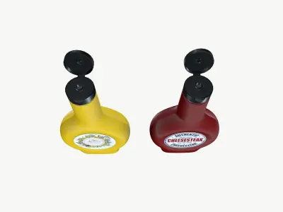 Sauce bottle Low-poly 3D model