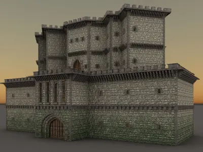 Modular Dungeon Low-poly 3D model