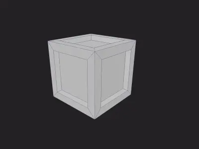 Cartoon Stylized Crate Low-poly 3D model