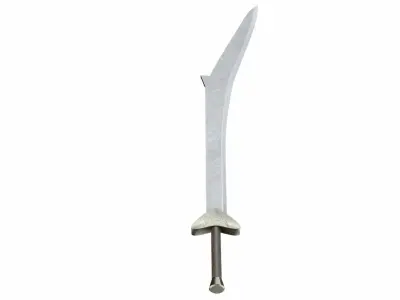 Curved sword 10 Low-poly 3D model