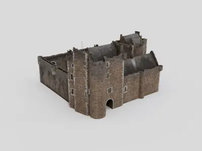 Doune Castle Low-poly 3D model