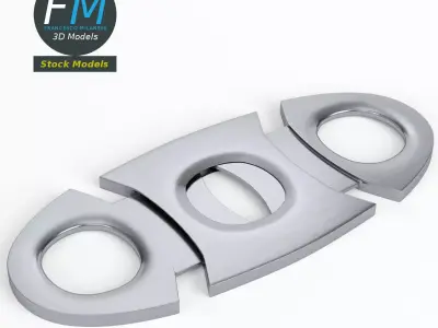 Guillotine cigar cutter 3D model