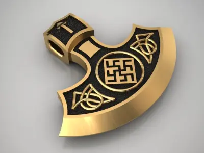 Axe pendant 3D print model purchase