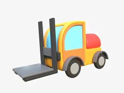 Forklift 3D model by slabdsgn