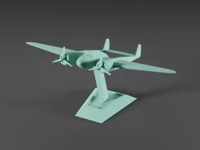 Fokker G-1 Plane 3D print model