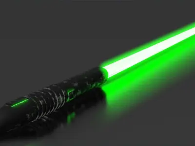 Lightsabers Clashing 3D model