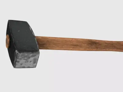 Old hammer Low-poly 3D model buy