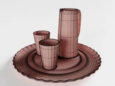 Antique Lemonade Set 3D model