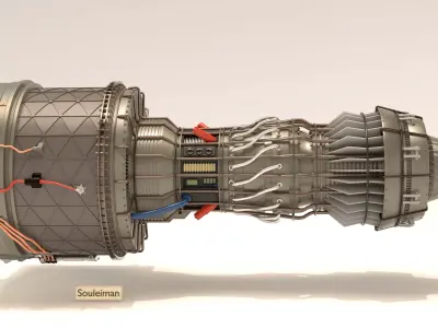Jet Engine Concept 02 3D model 3D model