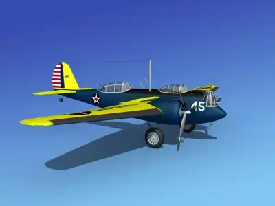 Martin B-10 V04 USAAC 3D model