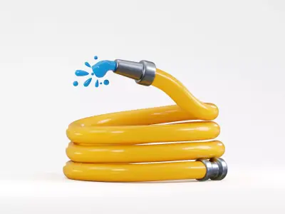 Garden Hose Low-poly 3D model purchase