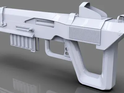 MSI-t4 gun Low-poly 3D model