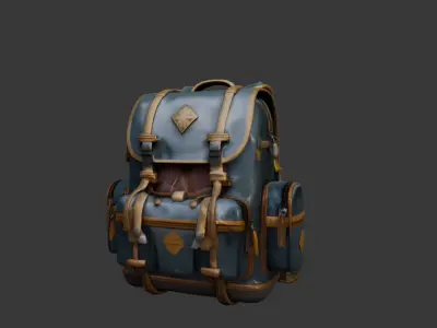 Stylized Backpack BP03 Low-poly 3D model