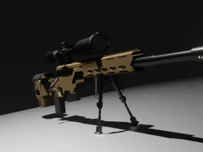 CDX Sniper Rifle Low-poly 3D model