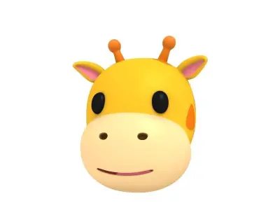 Giraffe Head 3D model purchase