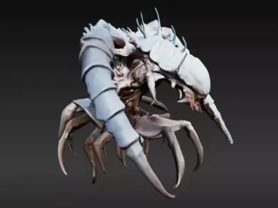 Alien Arachnid Spider Monster Fantasy Creature 3D Model 3D model