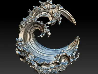 wave pendant 3D model