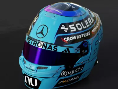 F1 Mercedes Team Helmets 2026 3D model