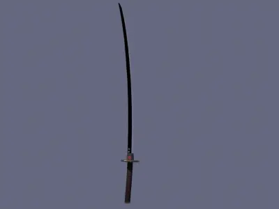 Katana Low-poly 3D model 3