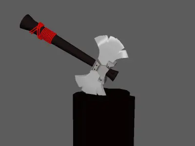 Ax 3d model fire extinguisher Low-poly 3D model