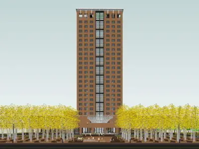 SU model of the office building of Building 3D model
