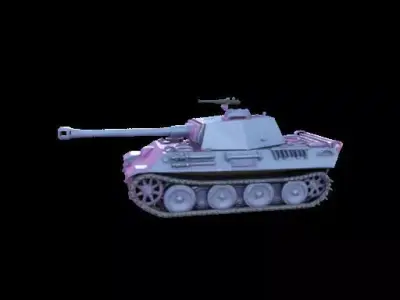 1958German Panther Tank 3D Model 3D print model