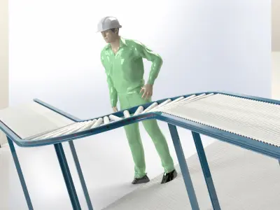 Roller Conveyor with Solidworks 3D model