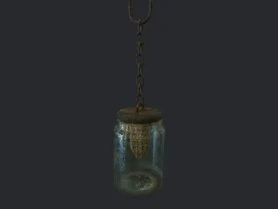 Bees Jar Low-poly 3D model