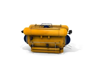 bathyscaphe air compressor Low-poly 3D model