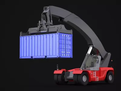 Generic Reach Stacker 10ft Container 3D model