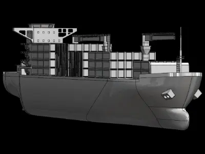 container boat 3D model
