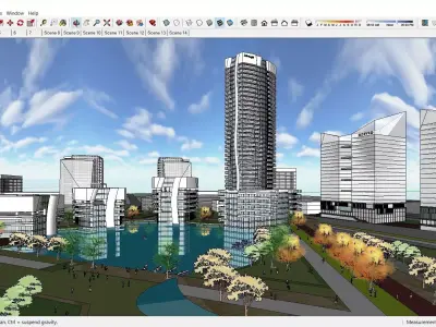 Sketchup Office building Q5 3D model