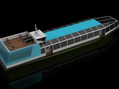 tour boat  3D model