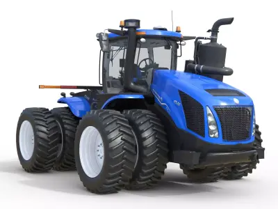 New Holland T9 Tractor Low-poly 3D model