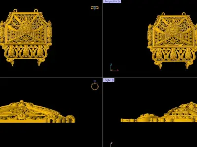 Designer Matt Pendant - 0097 3D print model purchase