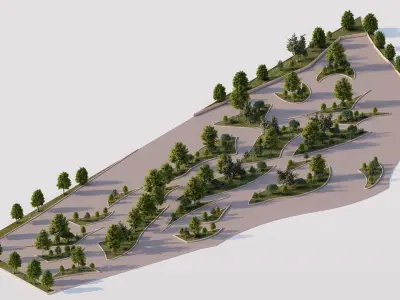 park-public park-Private Park Landscape Urban 3D model purchase