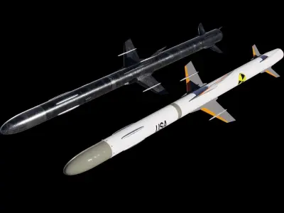 Two Missiles 3D models 3D Model Pack