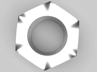 Hex Nut 3D model by erikyavrumyan