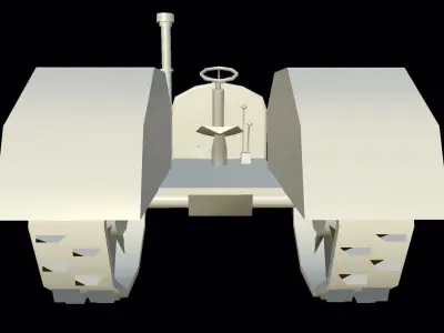 Tractor Low-poly 3D model purchase