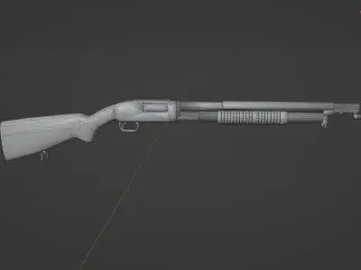 M1912 Winchester Low-poly 3D model